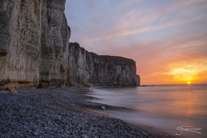 Photographie Paysage Normand - coucher de soleil Yport