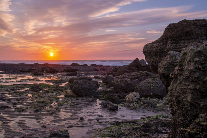 Coucher de soleil à yport